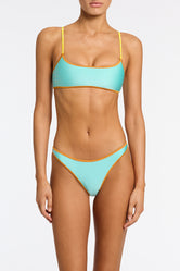 MICA ROQUE Neoprene Crop Bikini Set