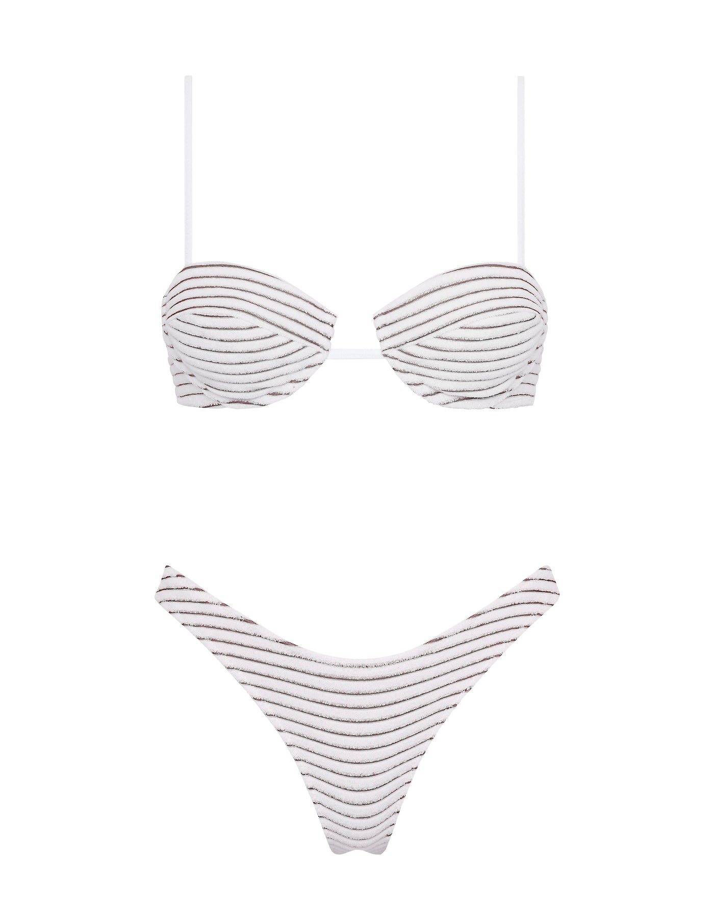 PALMA LUSAIL White Terry Towelling Balconette Bikini Set