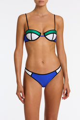 POPPY BLUE TANGO Neoprene Balconette Bikini Set