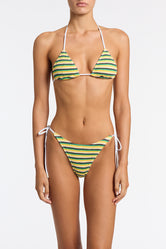VINCA LEMONADE Crochet Stripe Triangle Bikini Set