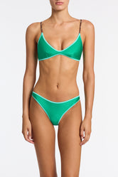 MAIA JADED GREEN Neoprene Crop Bikini Set