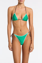 VINCA JADED GREEN Neoprene Triangle Bikini Set