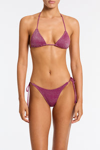 VINCA - CASSA SPARKLE Burgundy Triangle Bikini Set