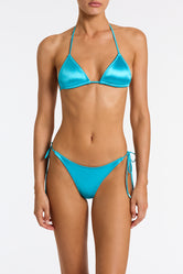 VINCA ICY SHINE Blue Triangle Bikini Set