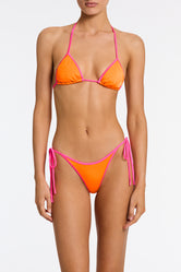 VINCA SANTO Orange Triangle Bikini Set