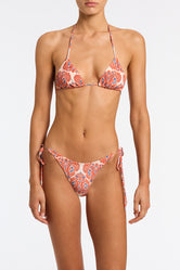 Vinca Votto Triangl Bikini in Red and Blue Printed Velvet.