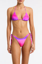 Vinca Chari Triangl Pink Purple Velvet Bikini