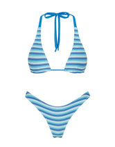 DARA HORIZON BLUE Stripe Triangle Bikini Set