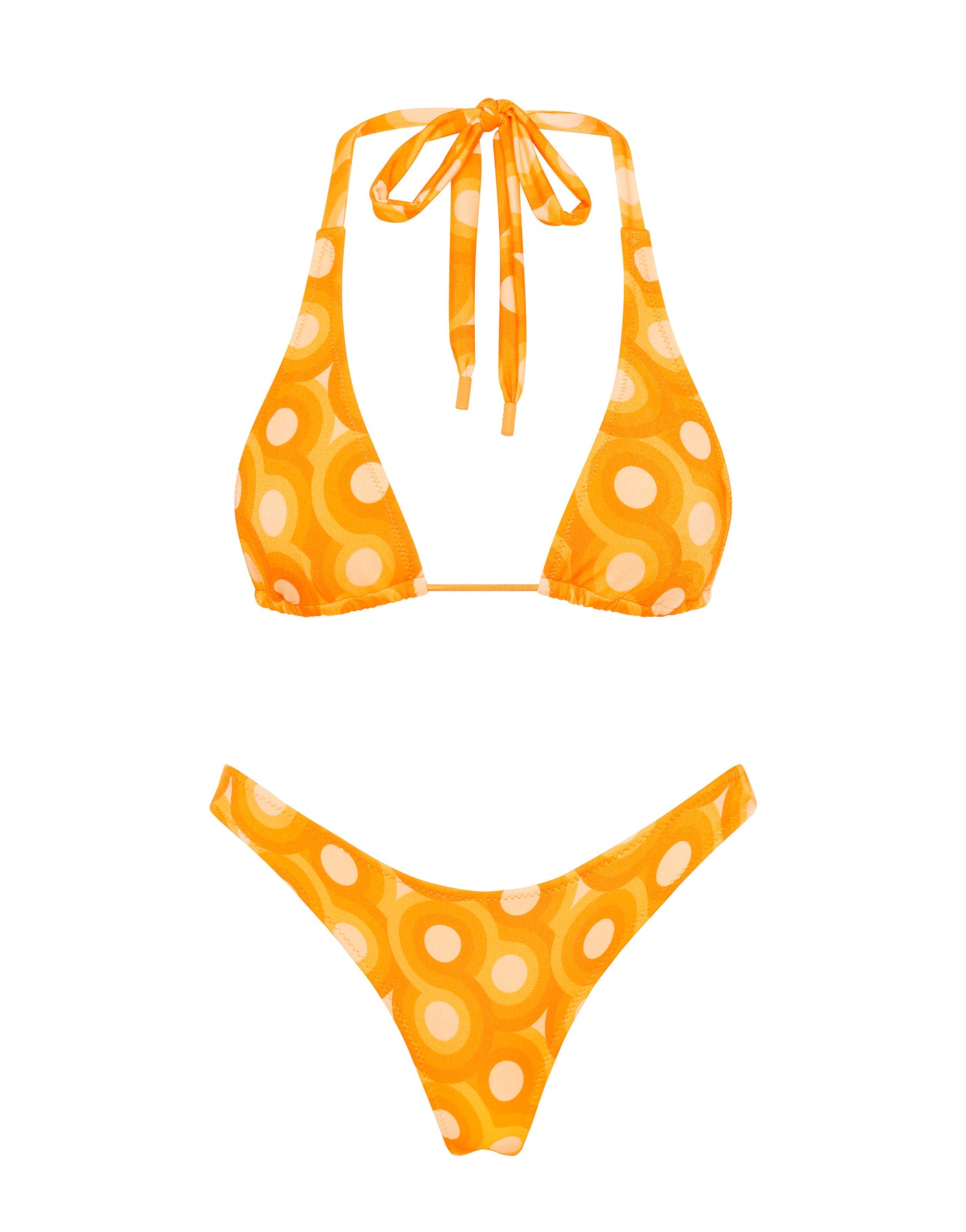 DARA TANGERINE Triangle Bikini Set