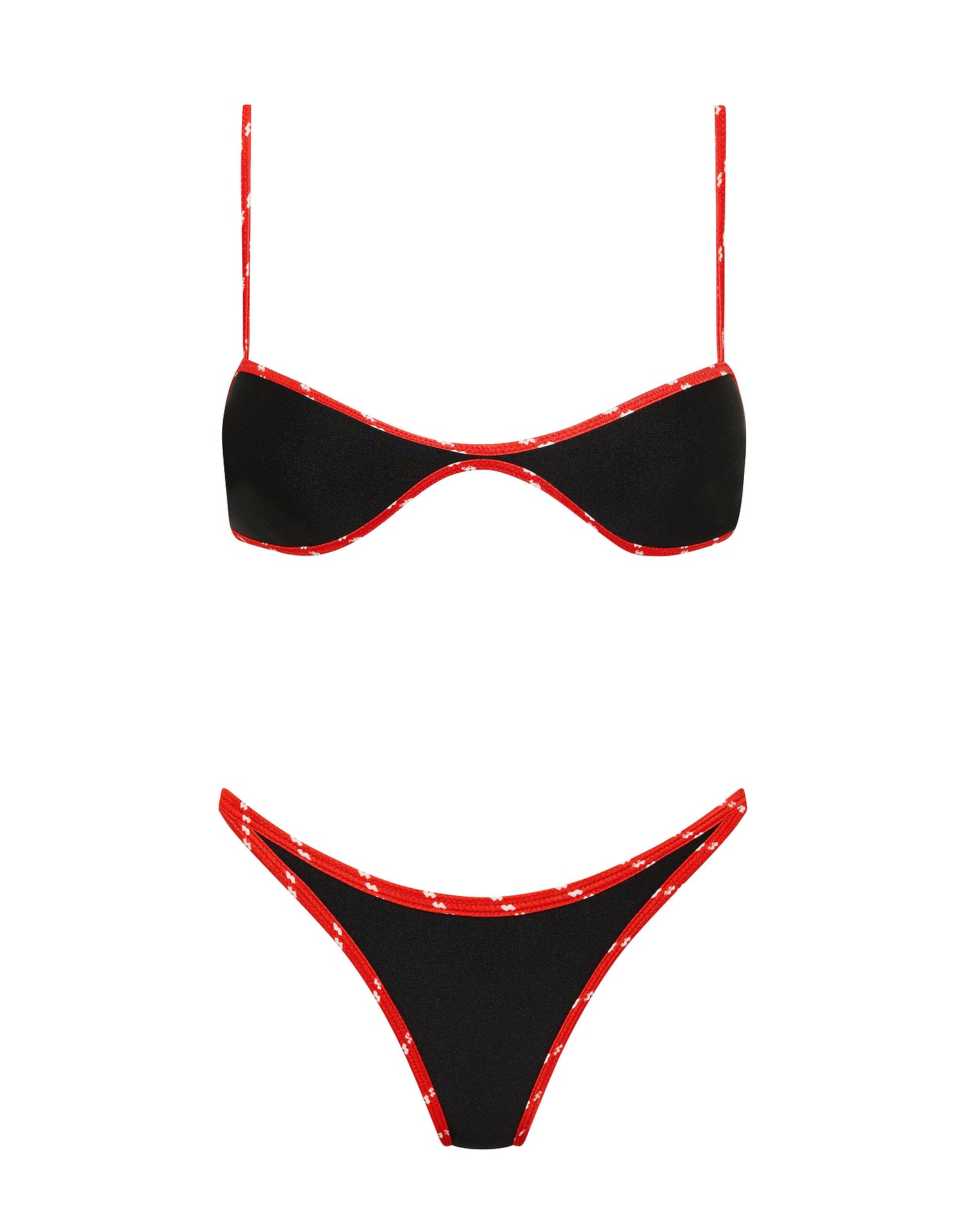 ESTE BOSSA Neoprene Scoop Crop Bikini Set