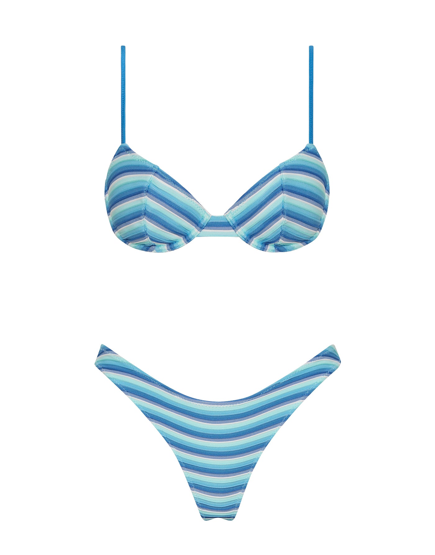 JARA HORIZON BLUE Stripe  Balconette  Bikini