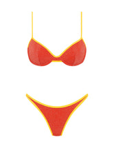 JARA RUBY RED SPARKLE Balconette Bikini Set