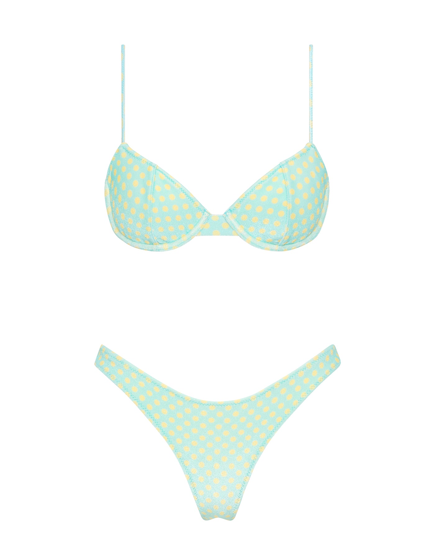 JARA SUN SPRINKLE Polka Dot Balconette Bikini Set