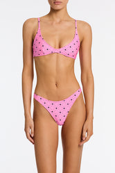 MAIA CASSI Pink Heart Scoop Bikini Set