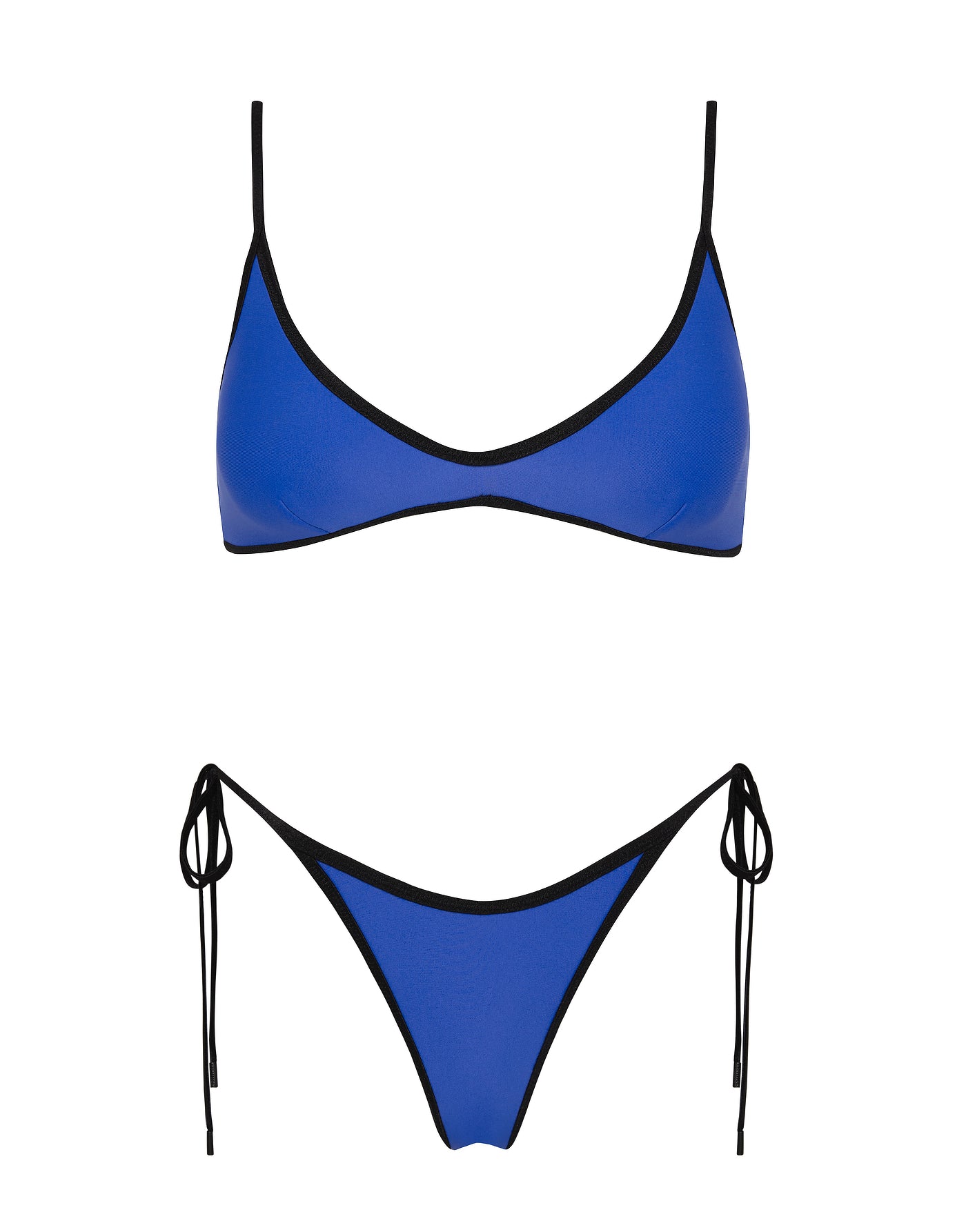 MAIA COBALT Neoprene Scoop Bikini Set