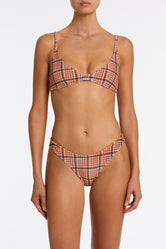 MAIA JAM VELVET CHECK Crop Bikini Set