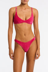 MAIA - MELIN Pink Velvet Scoop Bikini Set