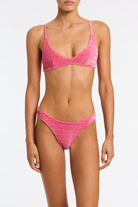 MAIA - PRINC Pink Velvet Scoop Bikini Set