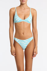 MAIA SKY ZEBRA SPLASH Crop Bikini Set