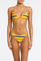 MAIA TORE Stripe Scoop Bikini Set