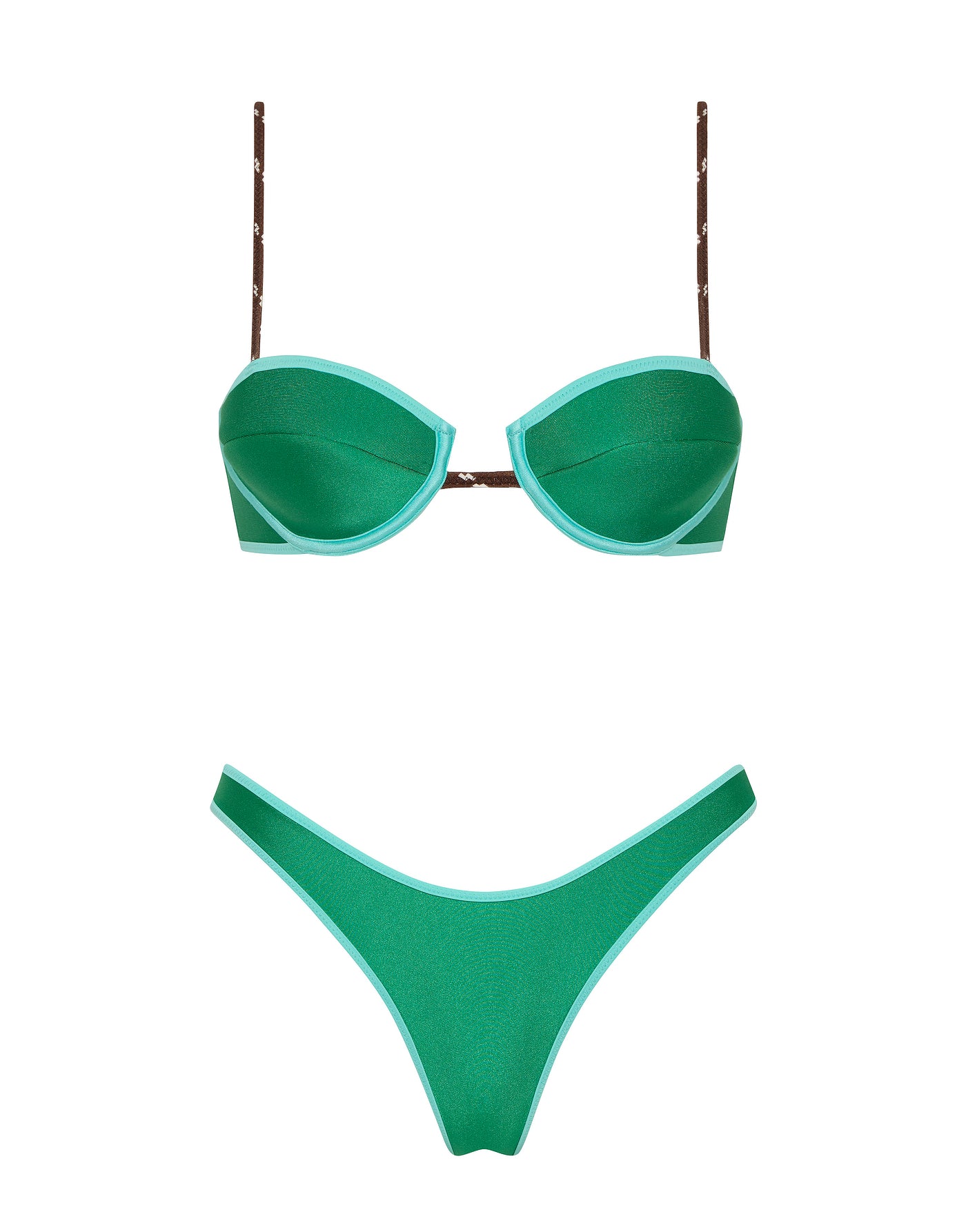 MALA JADED GREEN Neoprene Balconette Bikini Set