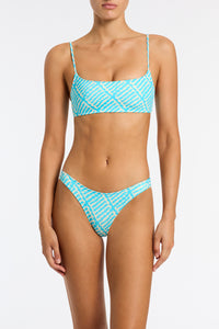 MICA - EYLA Blue Crop Bikini Set