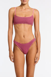 MICA - KEYS Sparkle Crochet Crop Bikini Set