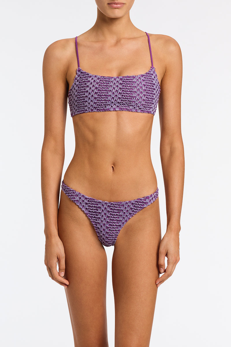 Mica Monty Triangl Purple Crochet Bikini