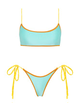 MICA ROQUE Neoprene Crop Bikini Set