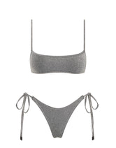 MIMA - SILVER SPARKLE Crop Bikini Set