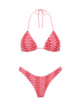 VINCA ALINA Pink Crochet Triangle Bikini Set