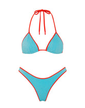 VINCA - AZURE SPARKLE Triangle Bikini Set