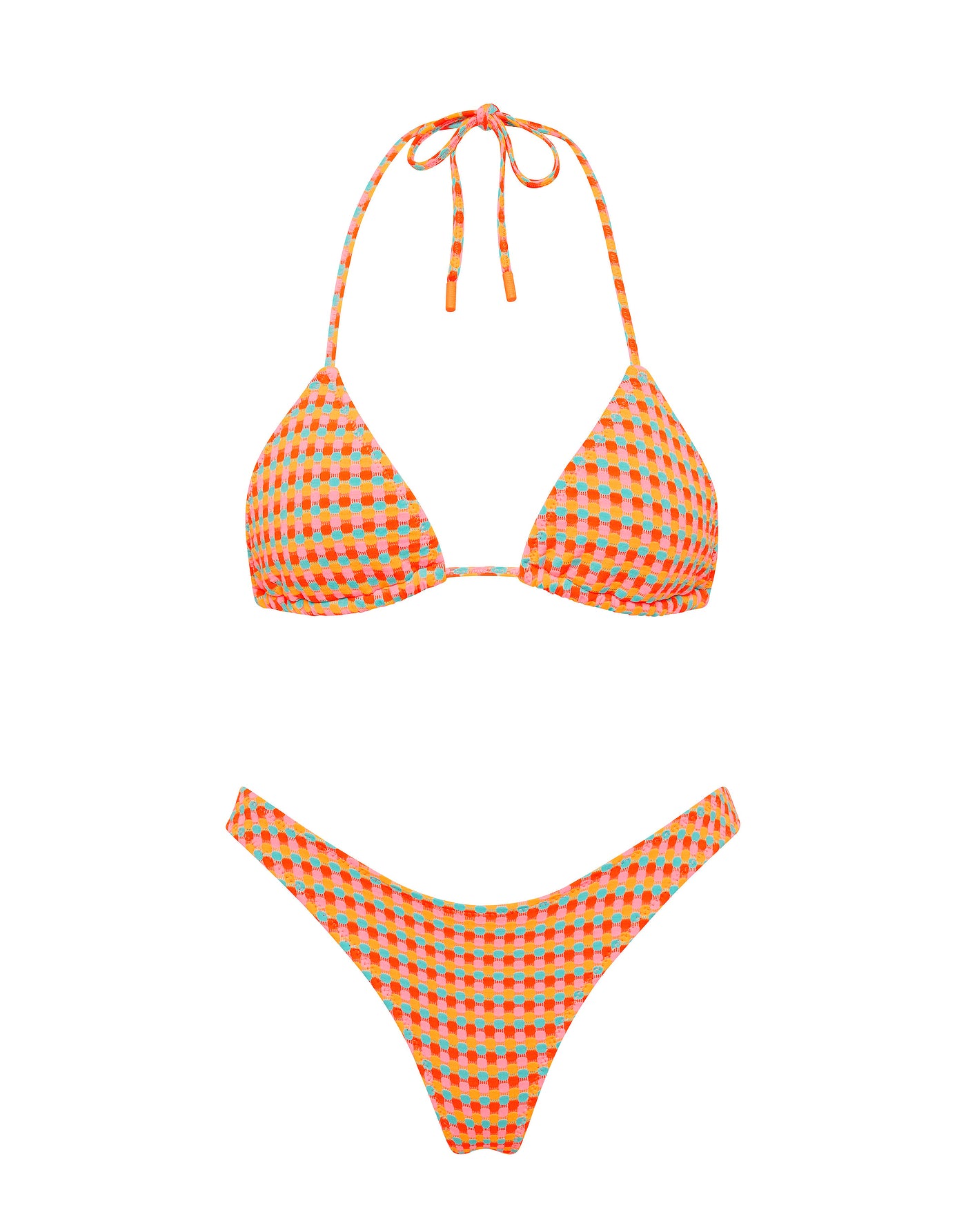 VINCA GARA Textured Triangle Bikini Set