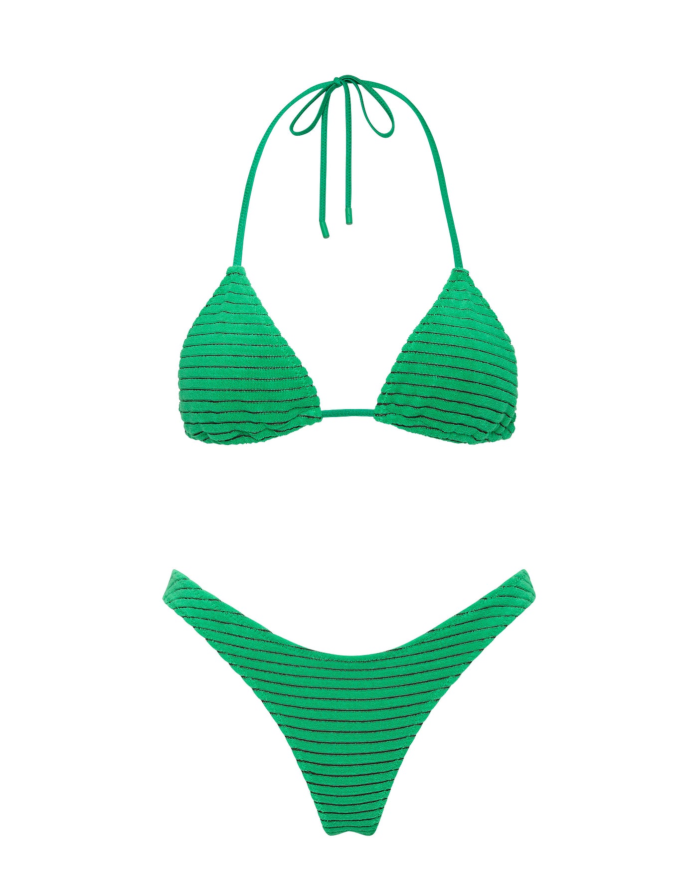 VINCA HUBE Green Terry Towelling Triangle Bikini Set