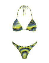 VINCA INK CONFETTI Textured Triangle Bikini Set