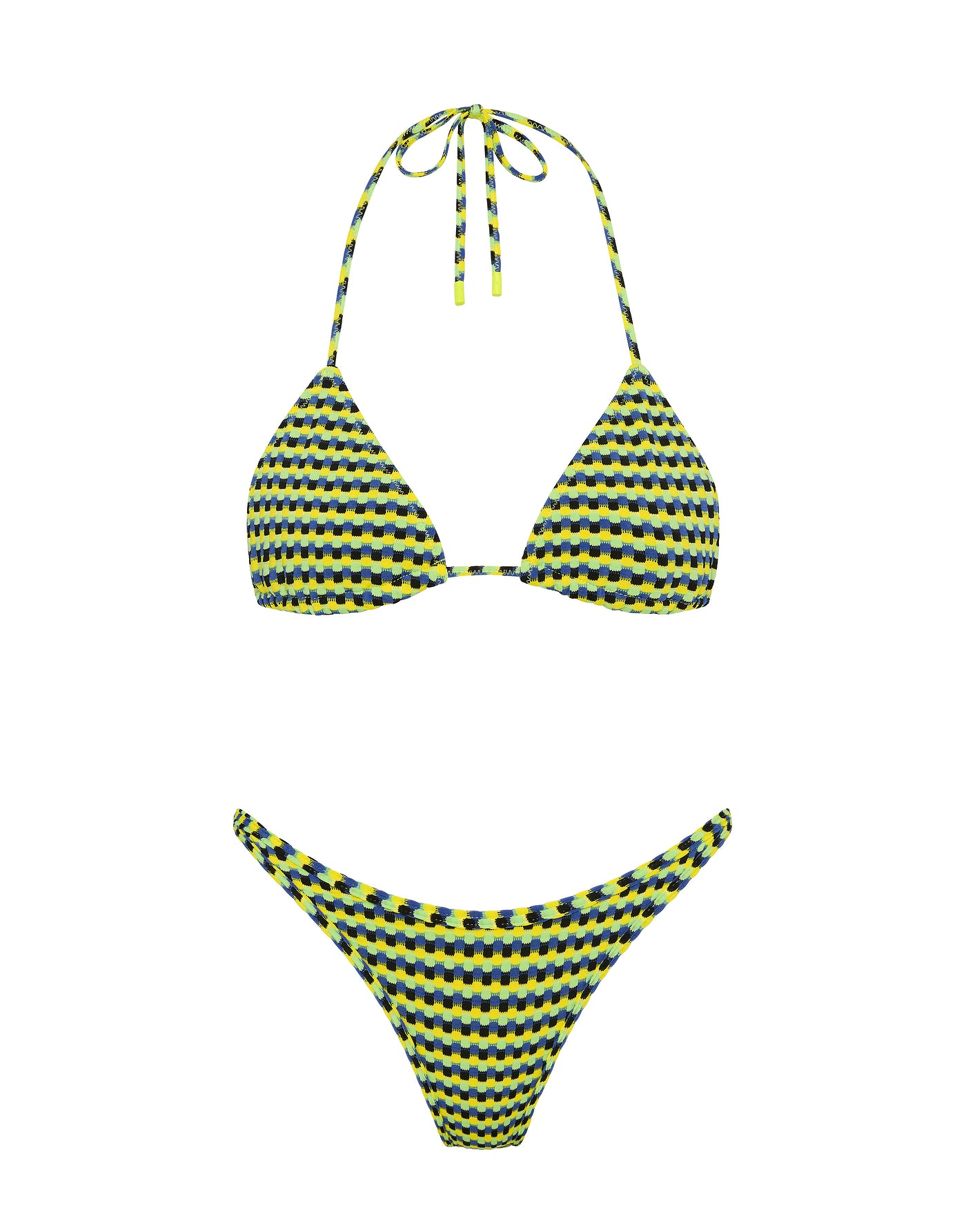VINCA INK CONFETTI Textured Triangle Bikini Set