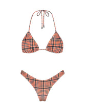 VINCA JAM VELVET CHECK Triangle Bikini Set