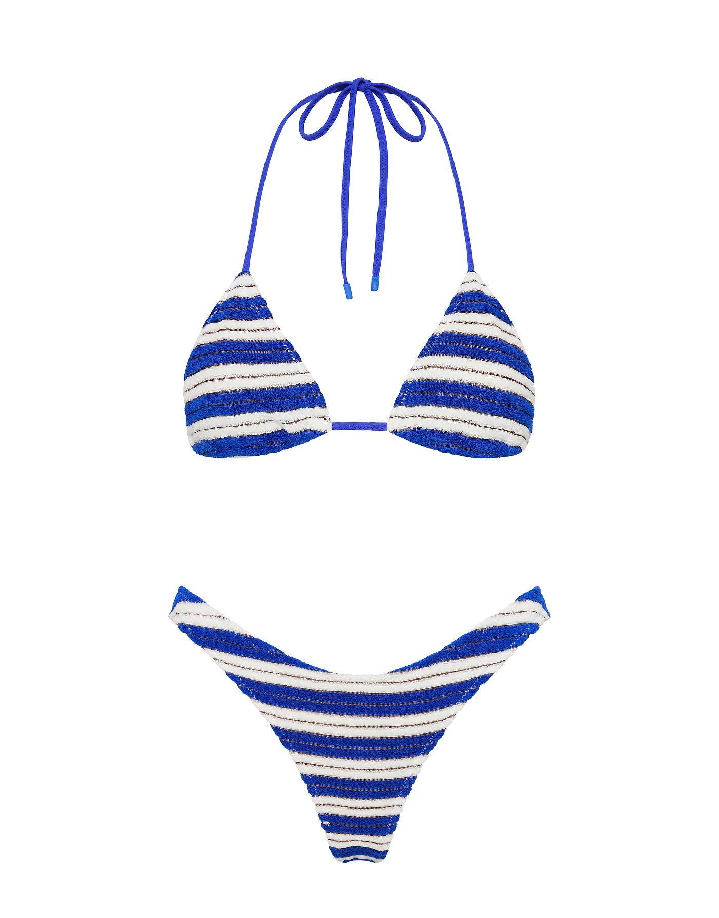VINCA JOLY Blue Terry Towelling Triangle Bikini Set