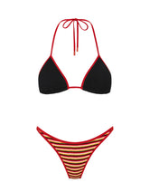 VINCA SANGRIA CROCHET STRIPE Triangle Bikini Set