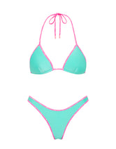 VINCA TURQUOISE Neoprene Triangle Bikini Set