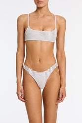 MICA LUSAIL White Terry Towelling Crop Bikini Set