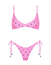 MAIA CASSI Pink Heart Scoop Bikini Set