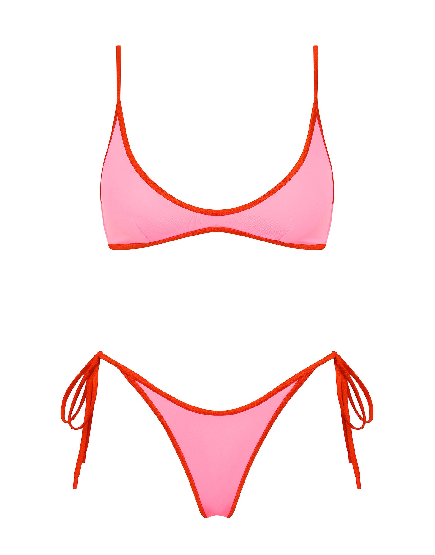 MAIA DORE Pink Scoop Bikini Set