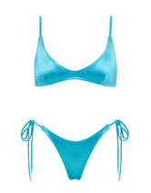 MAIA ICY SHINE Blue Scoop Bikini Set