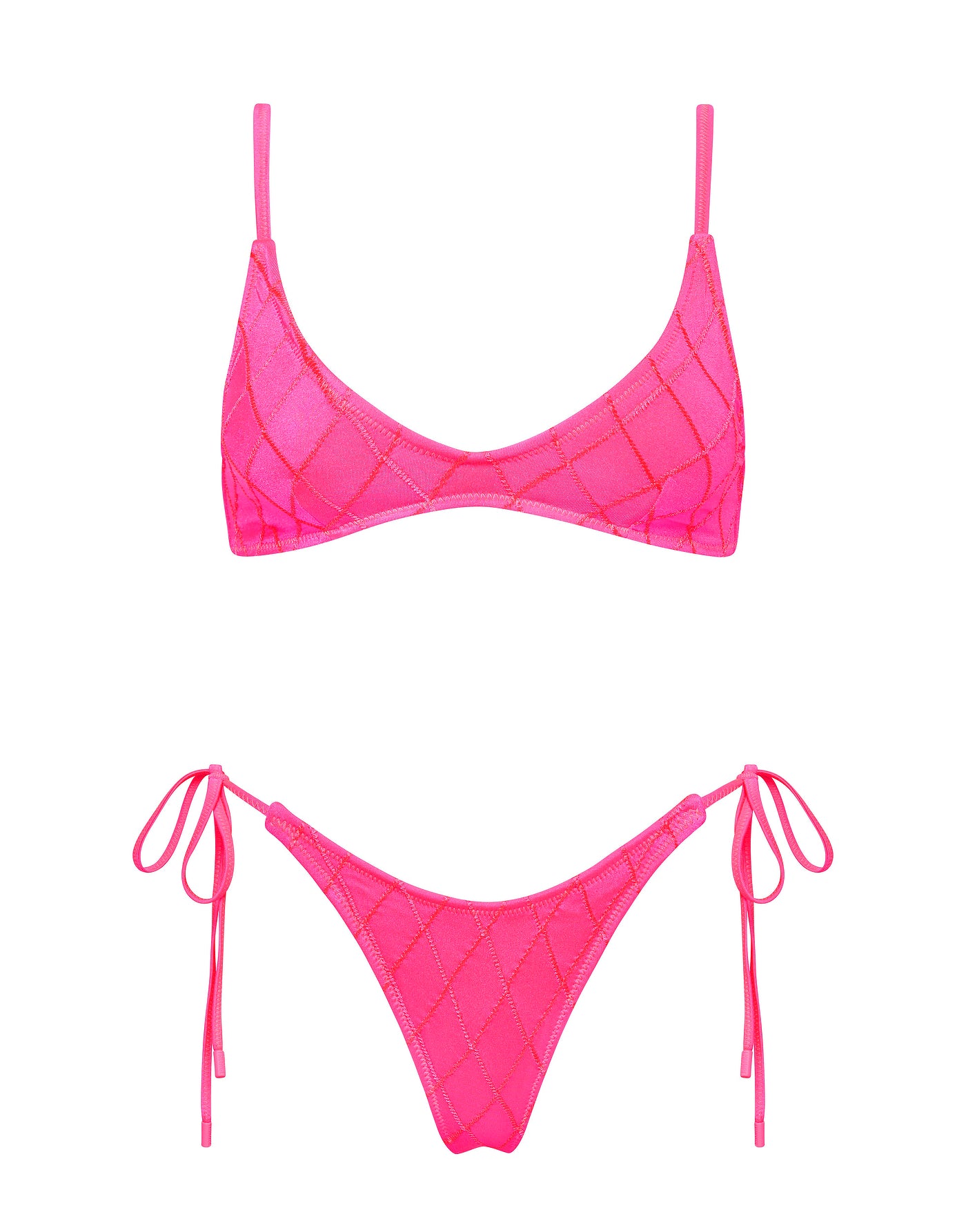 MAIA MENDE Pink Scoop Bikini Set