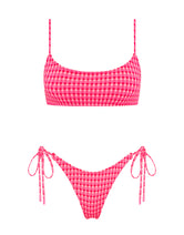MICA - ADAO Pink Textured Crop Bikini Set