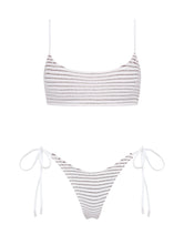 MICA LUSAIL White Terry Towelling Crop Bikini Set