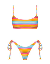 MICA MELON STRIPE Scoop Bikini Set