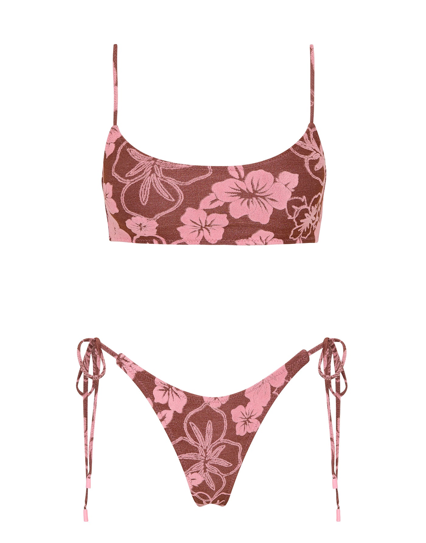 MICA - TIRAMISU Floral Crop Bikini Set