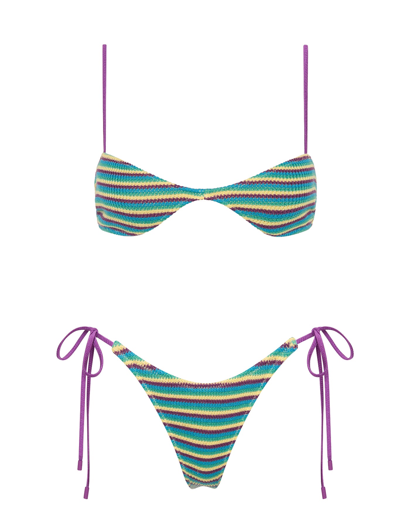 ESTE ORCHARD CROCHET STRIPE Bikini Set